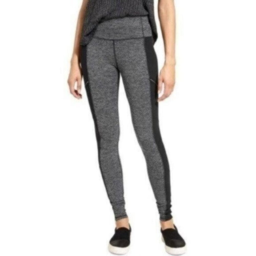 Athleta | Herringbone Metro Drifter Athletic Leggings Gray Black